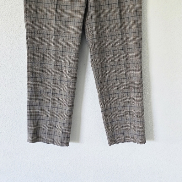 Talbots Women's High Rise Striped Print Dress Pants size 6 Brown Black - Picture 6 of 11